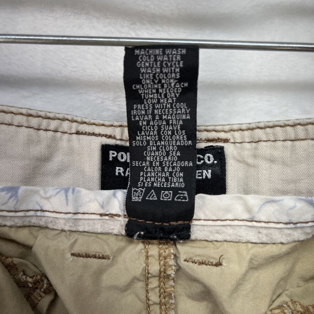 Polo Jeans Co Ralph Lauren Khaki Cargo Pants Women’s Sz 8 - Picture 9 of 9